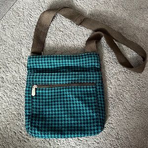 Thirty-One Teal and Black Crossbody Purse